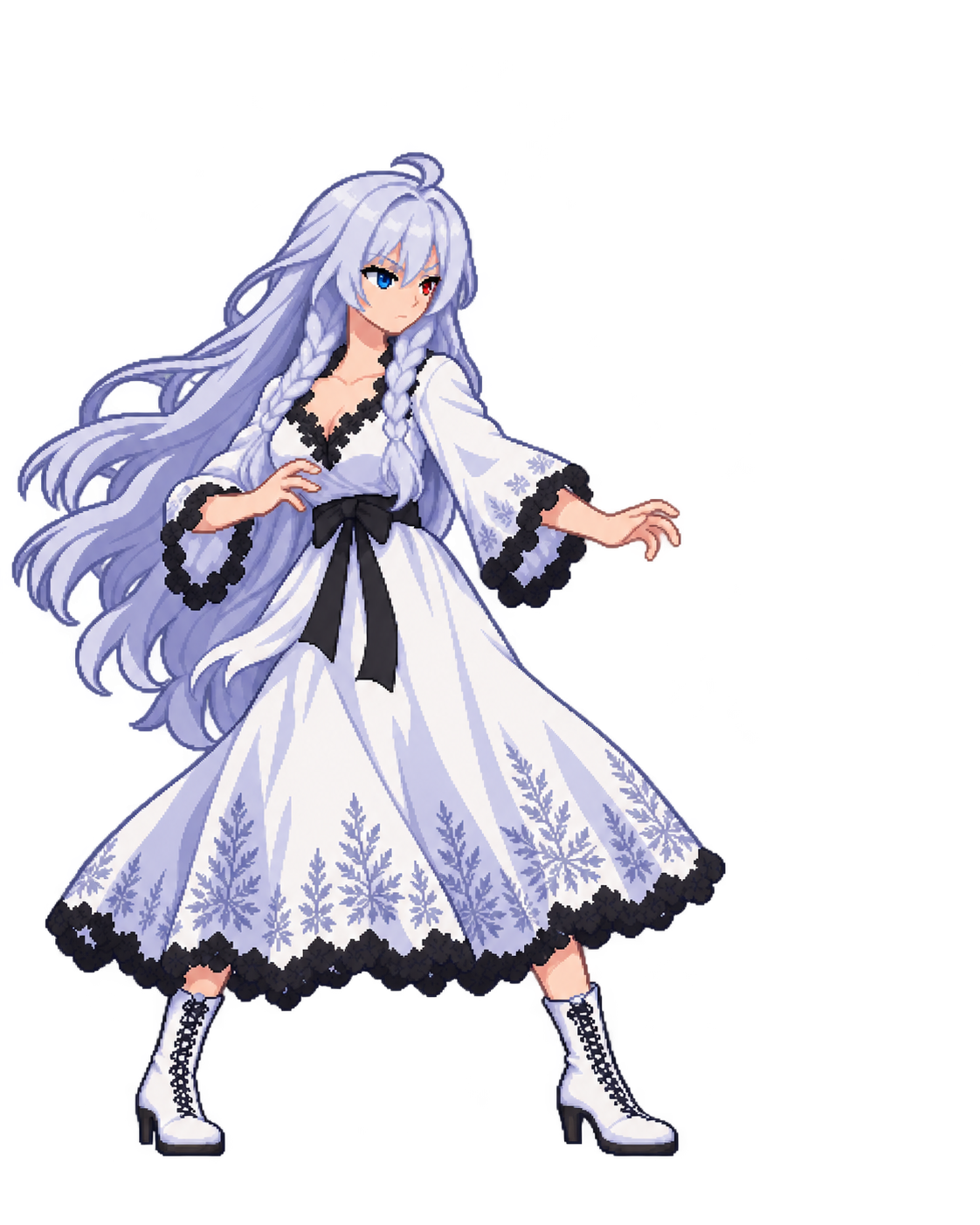 Edelweiss in her white botanical dress
